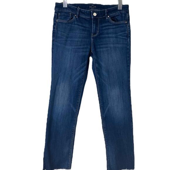 White House Black Market Jeans The Slim Crop Mid Rise Dark Wash Women’s Size 2 - Picture 1 of 6